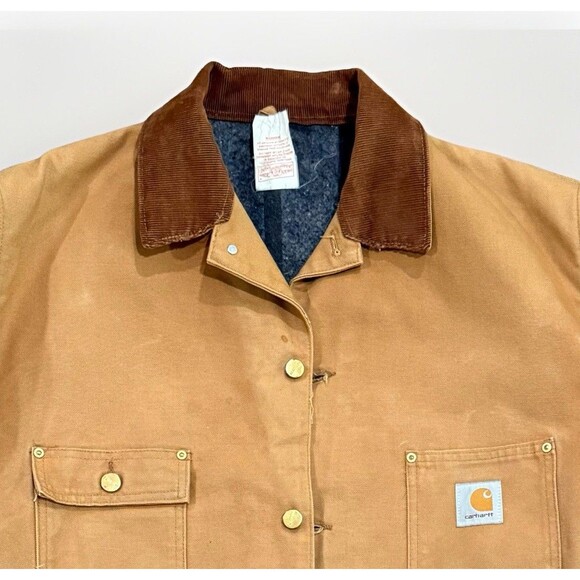 90s Carhartt C01 Chore Coat 52-XXL Blanket Lined Brown Duck | Union Made in USA - Picture 1 of 7